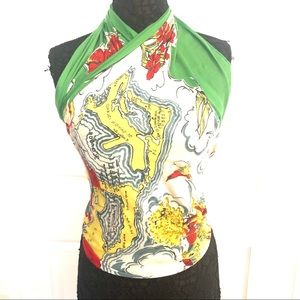 Vintage “Bermuda” Scarf styled like a top 2 styles